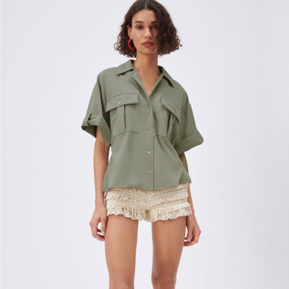 Zara Cargo Pocket Shirt